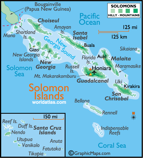 politique carte du iles salomon